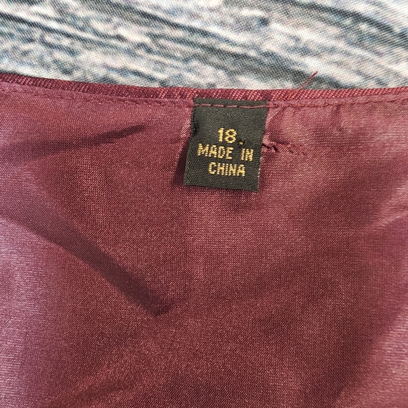 MOSHITA COUTURE 3 Piece Pink & Burgundy Ruffle Jewelled Beads Button Size 18W - Picture 8 of 16